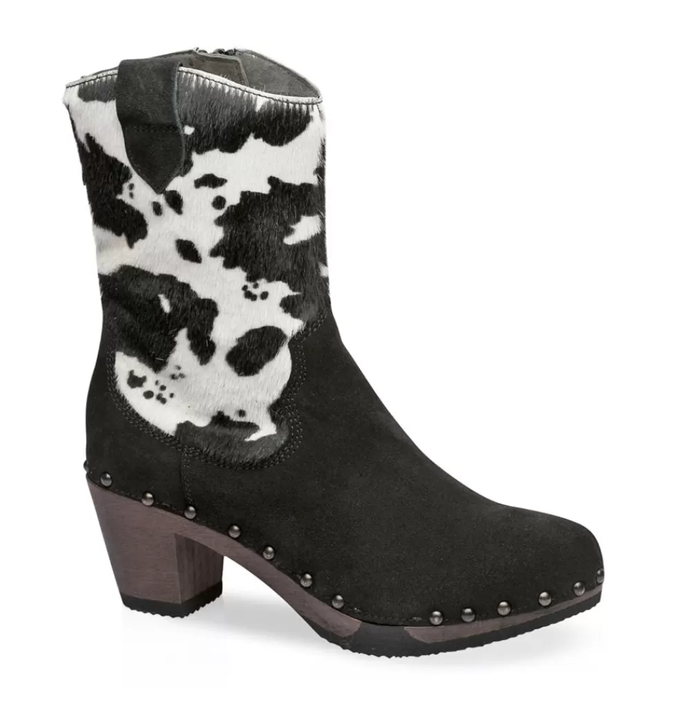 SOFTCLIX Gladys Kaschmir/Animalprint Schwarz/Kuh<Frau Stiefeletten