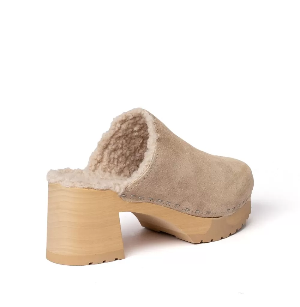 SOFTCLIX Hanja Kaschmir/Plusch Taupe/Taupe (Natur)<Frau Clogs