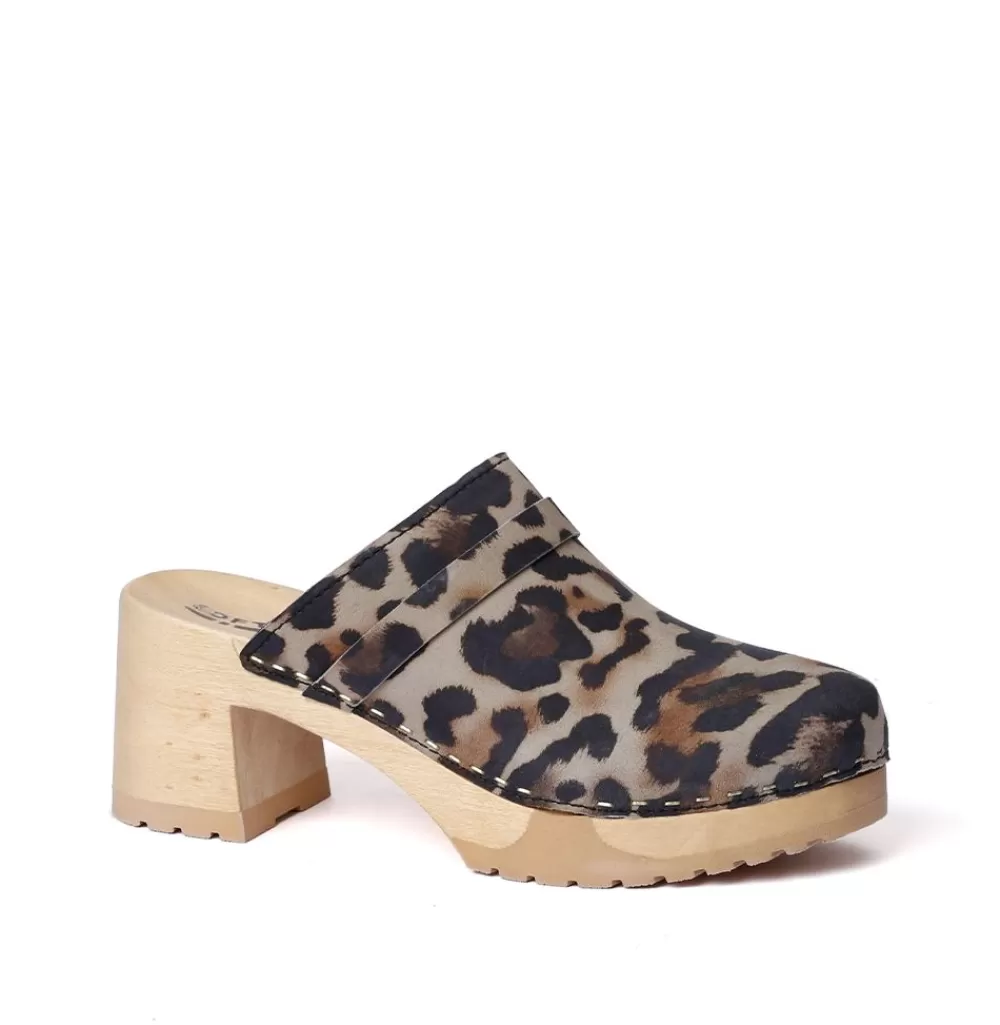 SOFTCLIX Henja Animalprint Jaguar (Natur)<Frau Clogs