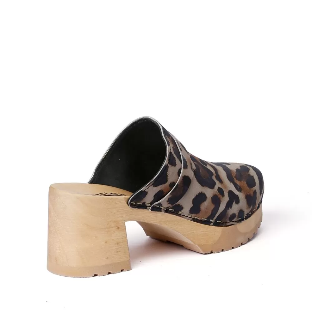 SOFTCLIX Henja Animalprint Jaguar (Natur)<Frau Clogs