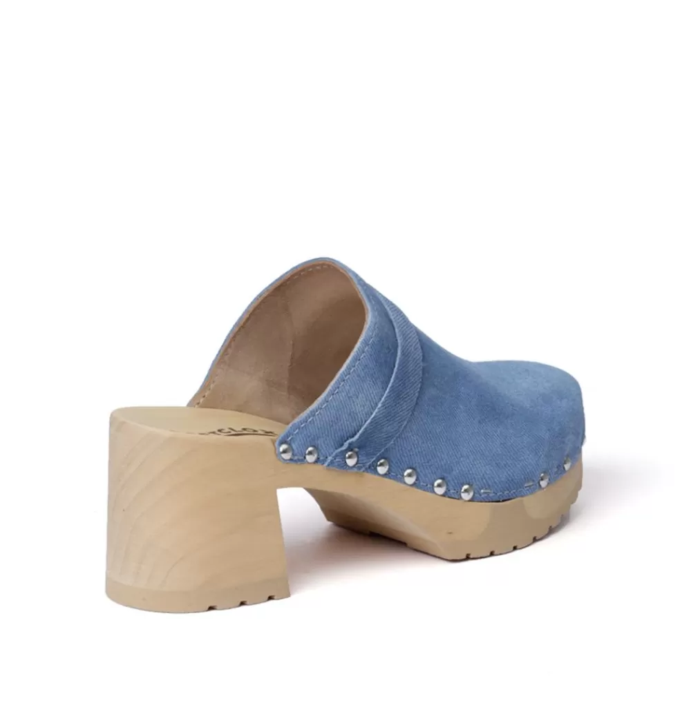 SOFTCLIX Henja Jeanslook Blau (Natur)<Frau Clogs