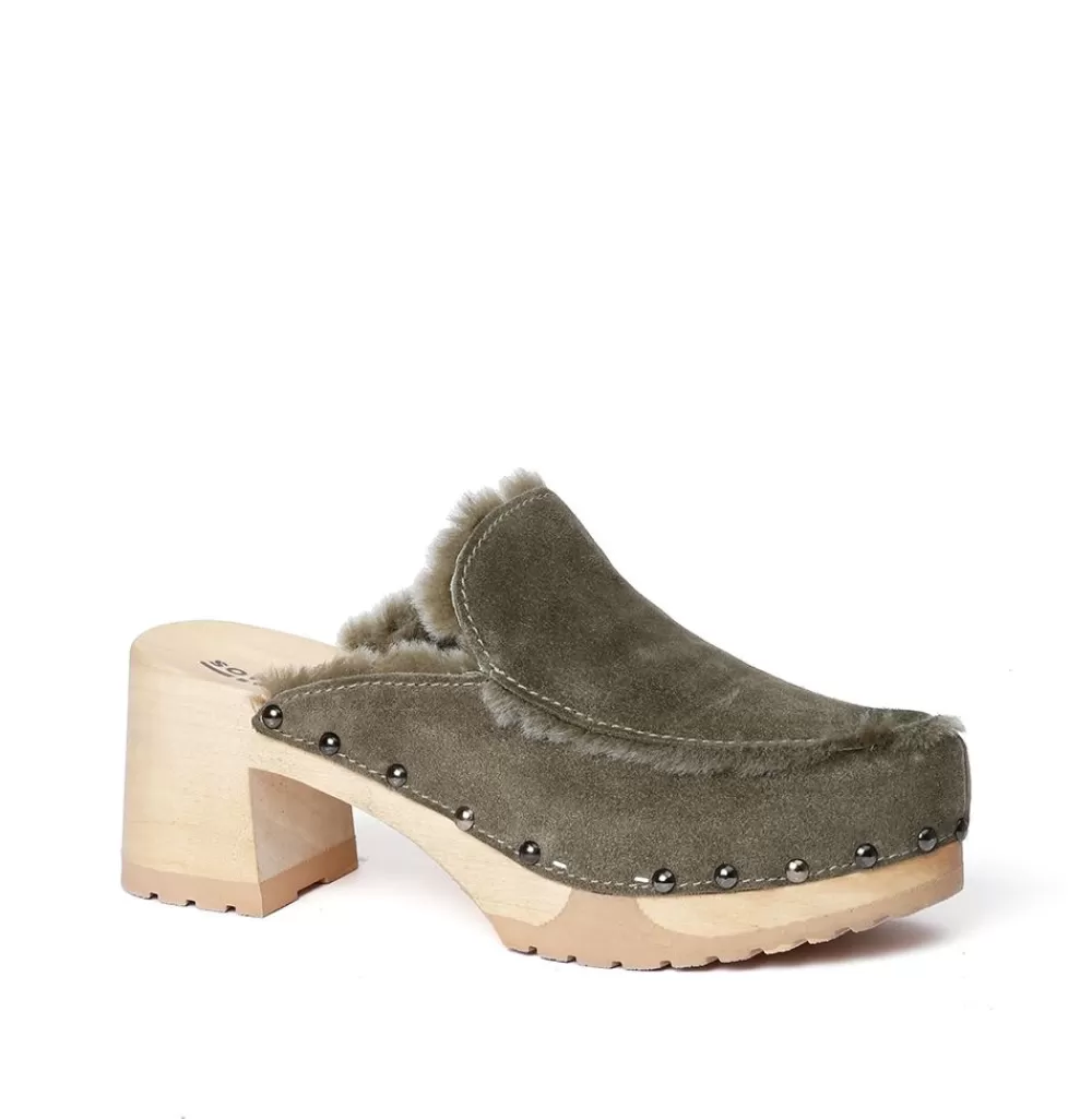 SOFTCLIX Henni Kaschmir/Lf Oliv (Natur)<Frau Clogs