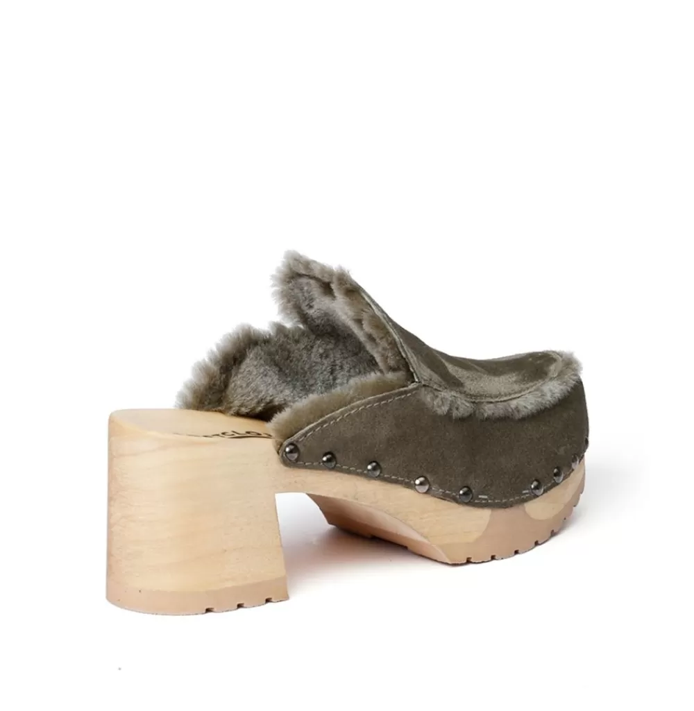 SOFTCLIX Henni Kaschmir/Lf Oliv (Natur)<Frau Clogs