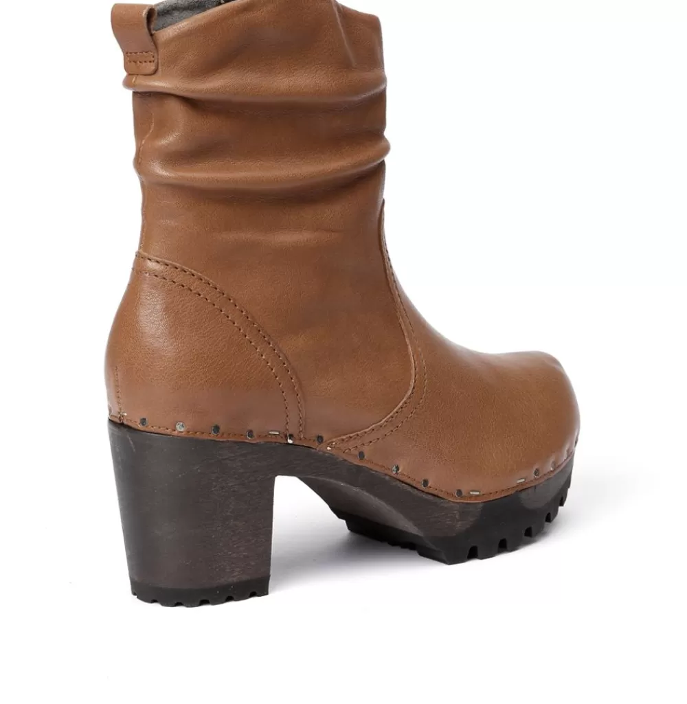 SOFTCLIX O-Bootie Washed Nappa Camel<Frau Stiefeletten