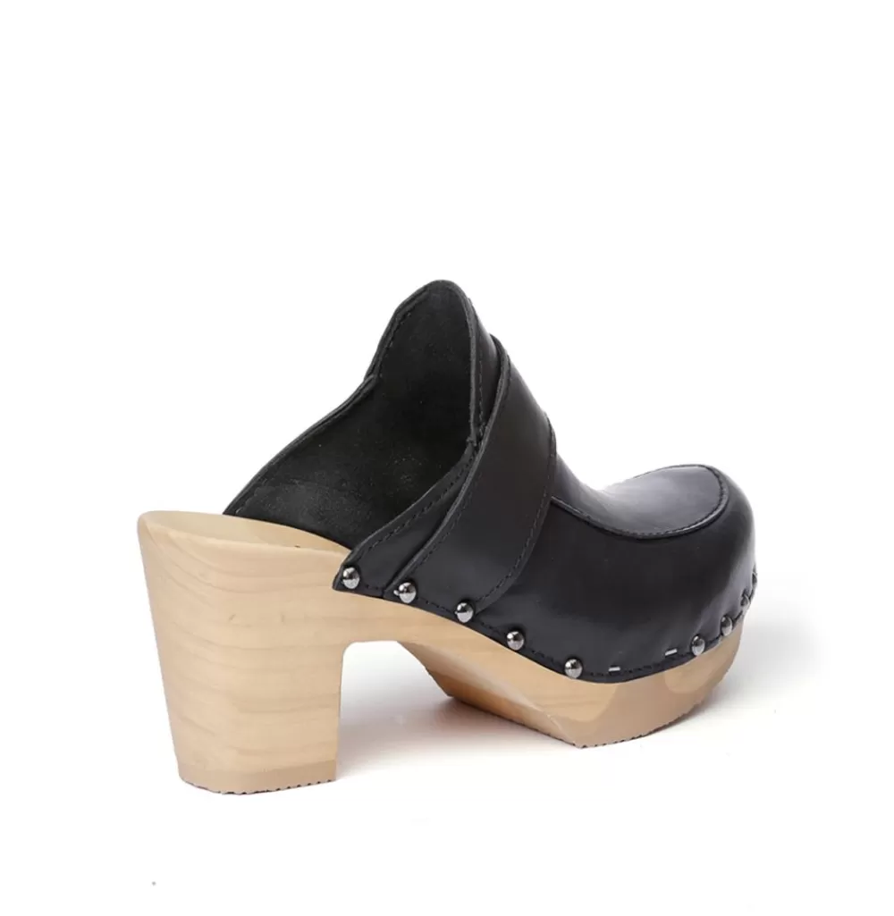 SOFTCLIX Shelly Nappa Schwarz (Natur)<Frau Clogs