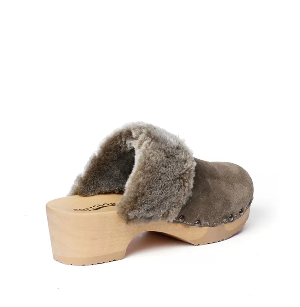 SOFTCLIX Tizia Kaschmir/Lf Oliv (Natur)<Frau Clogs