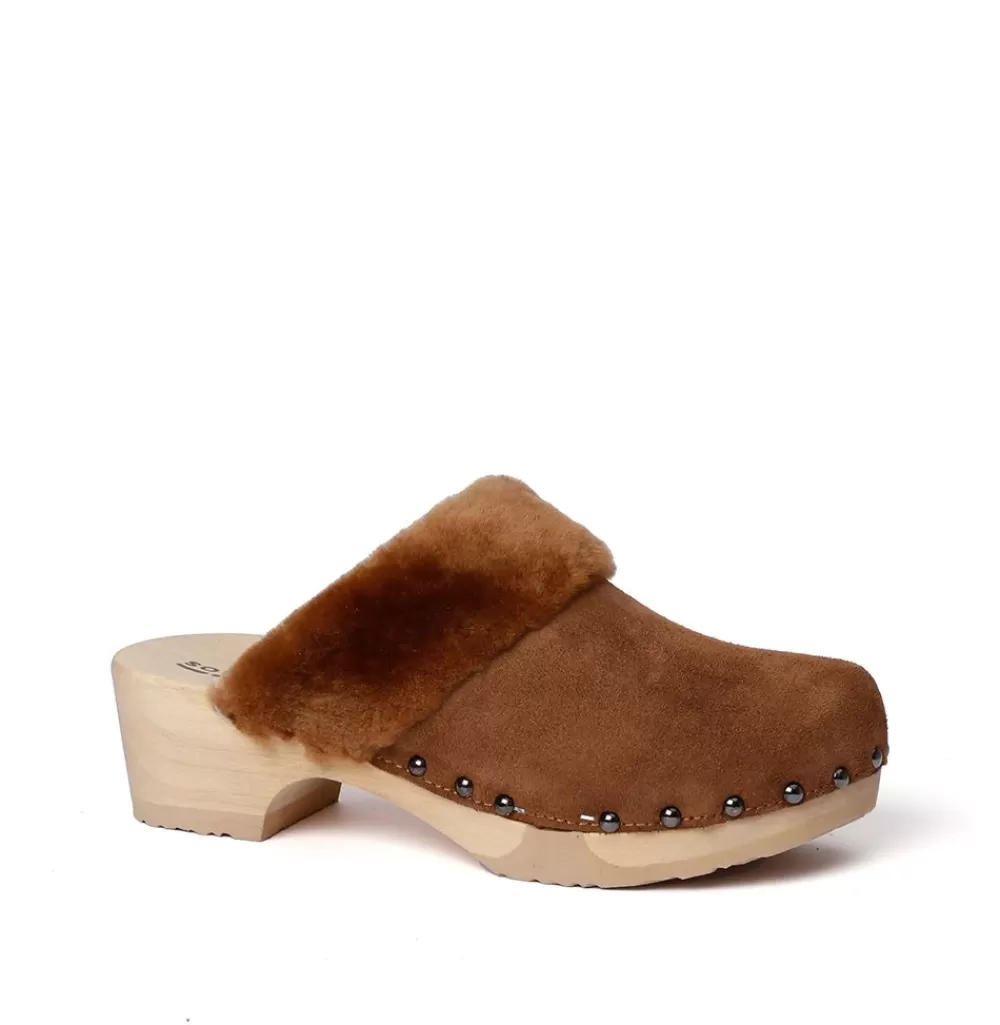 SOFTCLIX Tizia Kaschmir/Lf Whiskey (Natur)<Frau Clogs