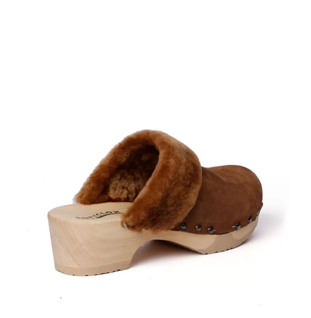 SOFTCLIX Tizia Kaschmir/Lf Whiskey (Natur)<Frau Clogs